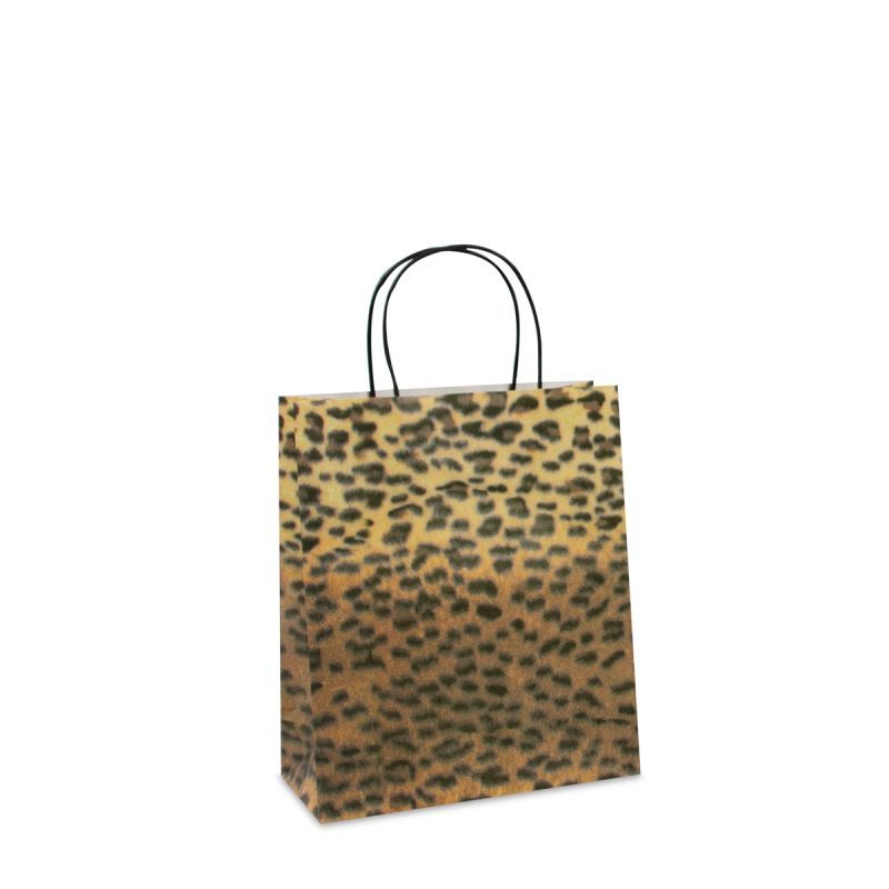 Shopper di carta intrecciate 22+10x26 cm Pantera (200 pz) [FP-DPT037]