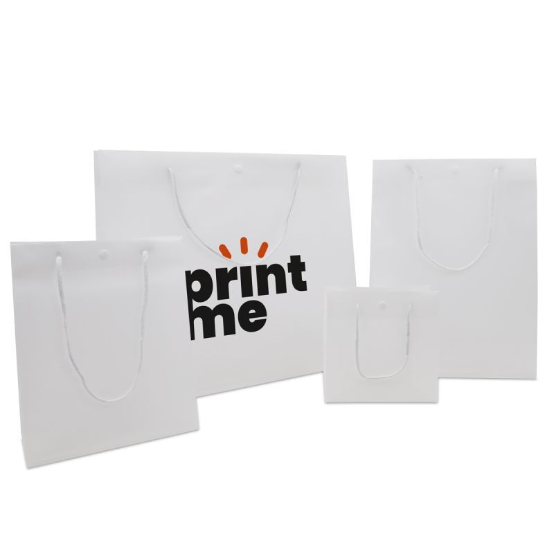 Buste shopper in plastica di lusso con bottone a pressione 16+8x16 cm Semitrasparente (250 pz) [FP-DQC002]
