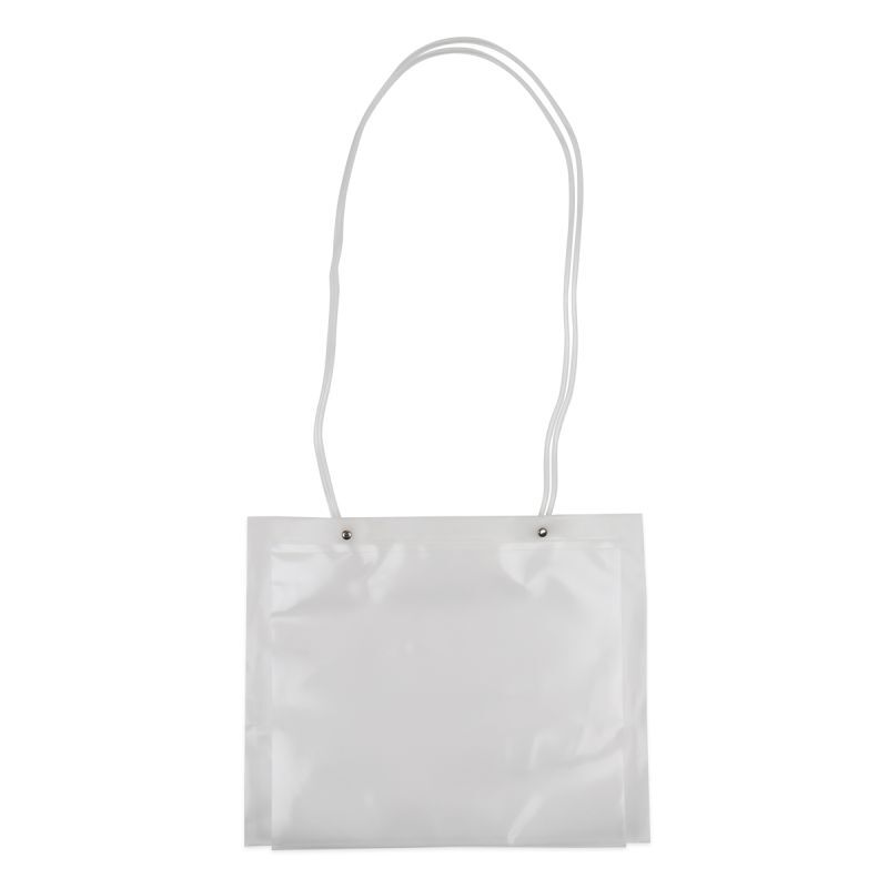 Borsa a tracolla di lusso in plastica con tasca trasparente per documenti A4 35x28 cm Semitrasparente (100 pz) [FP-DQC022]