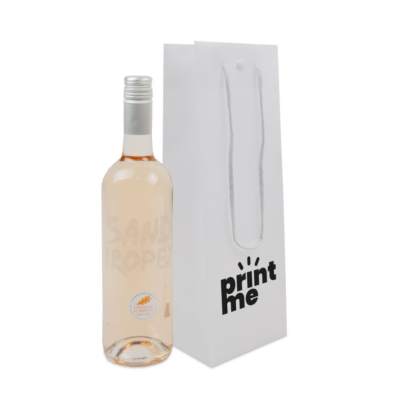 Borse di plastica di lusso per bottiglie di vino 12+10x36 cm Semitrasparente (100 pz) [FP-DQC025]