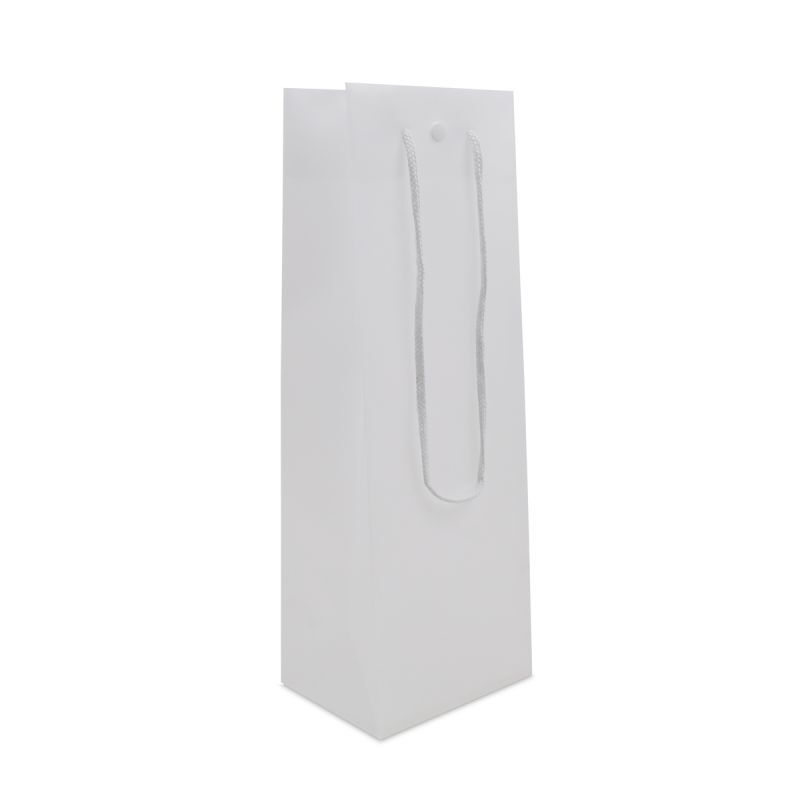Borse di plastica di lusso per bottiglie di vino 12+10x36 cm Semitrasparente (100 pz) [FP-DQC025]