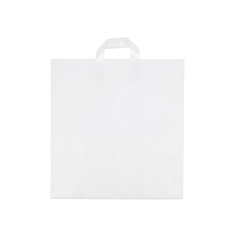 Borse della spesa in plastica - Semitrasparenti 41x44+2x4 cm Semitrasparente (250 pz) [FP-DQL002]