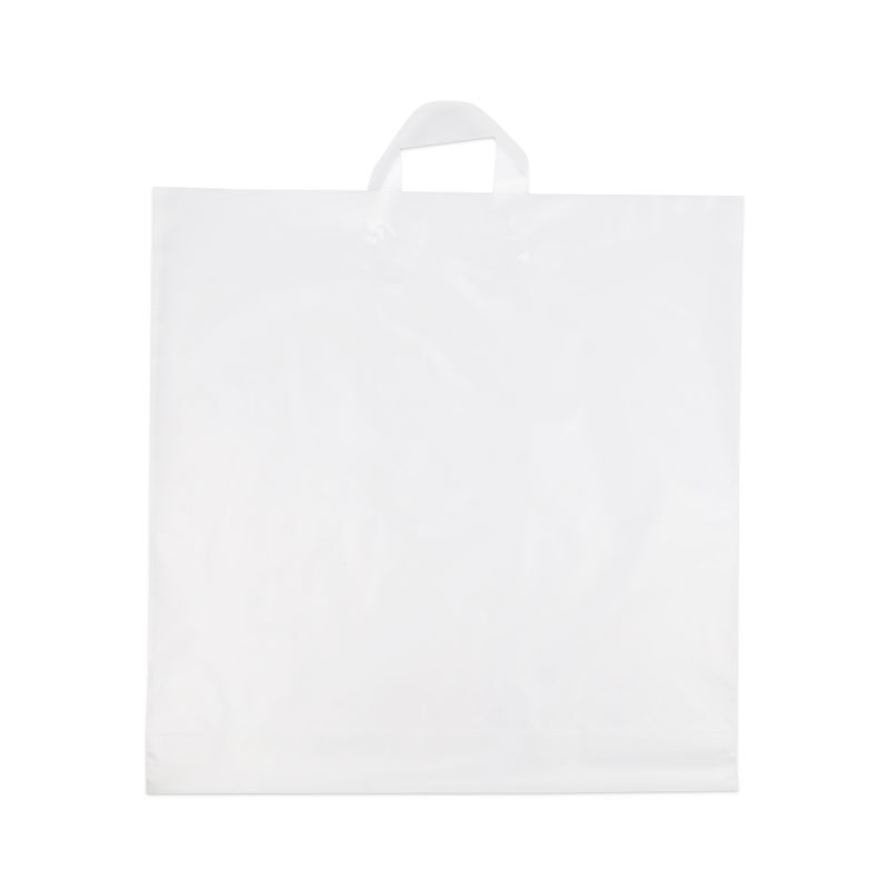 Borse della spesa in plastica - Semitrasparenti 50x50+2x5 cm Semitrasparente (250 pz) [FP-DQL003]