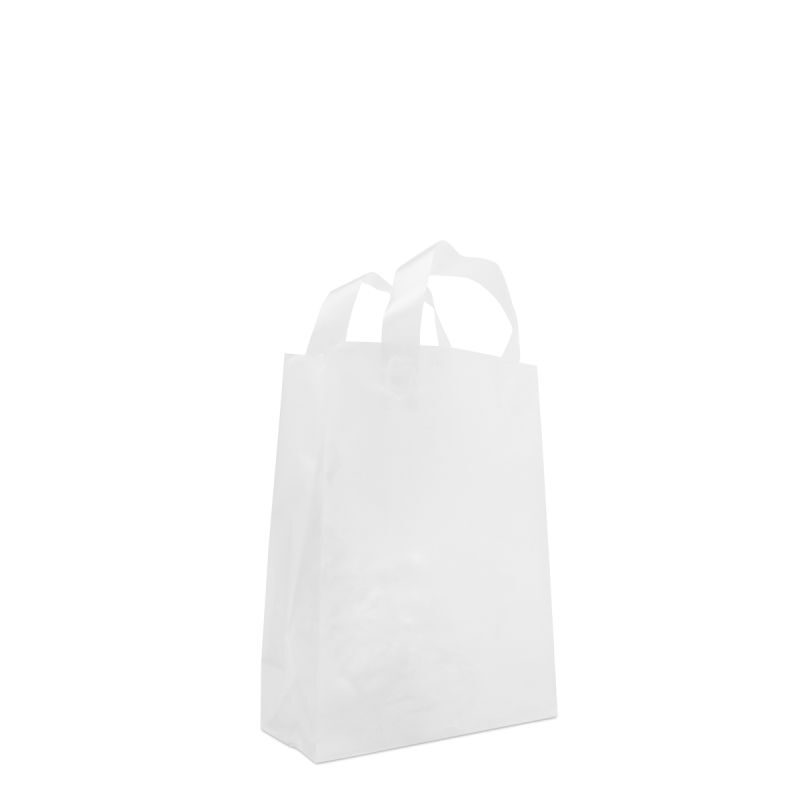 Borse con fondo a blocchi in plastica - Semitrasparenti 22+10x30 cm Semitrasparente (250 pz) [FP-DQL005]