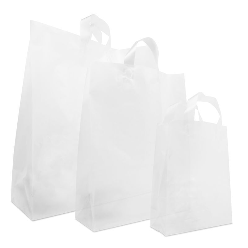 Borse con fondo a blocchi in plastica - Semitrasparenti 32+15x43 cm Semitrasparente (250 pz) [FP-DQL006]