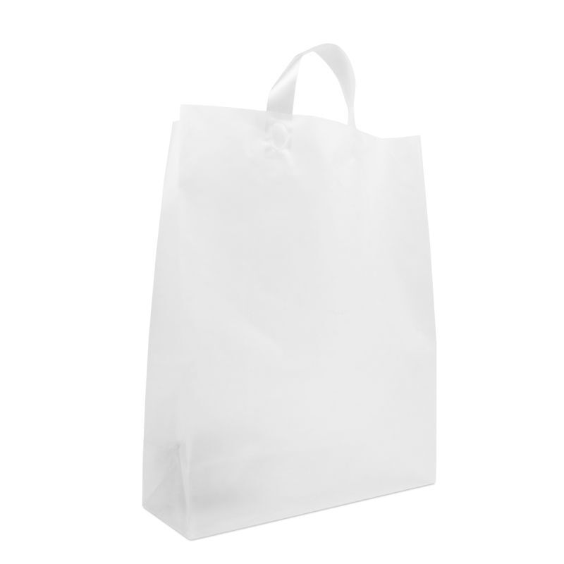Borse con fondo a blocchi in plastica - Semitrasparenti 32+15x43 cm Semitrasparente (250 pz) [FP-DQL006]