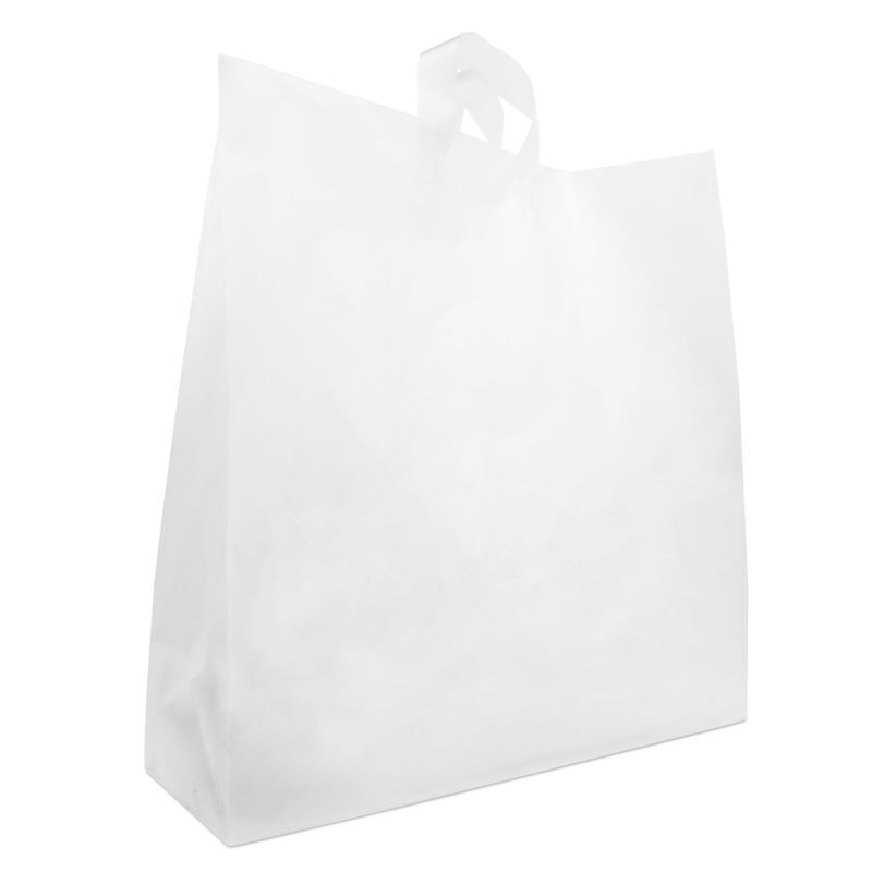Borse con fondo a blocchi in plastica - Semitrasparenti 45+18x48 cm Semitrasparente (250 pz) [FP-DQL007]