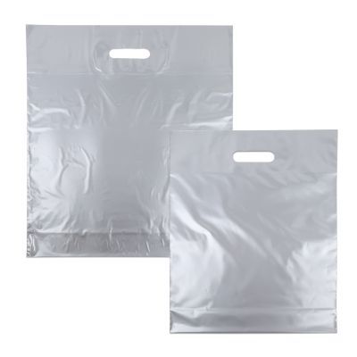 Borse di plastica economiche 45x50+2x4 cm Argento (500 pz) [FP-DQU017]