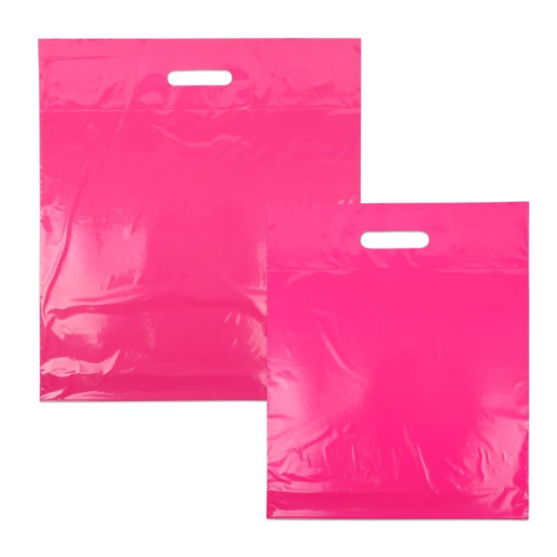 Borse di plastica economiche 35x44+2x4 cm Rosa (400 pz) [FP-DQU197]