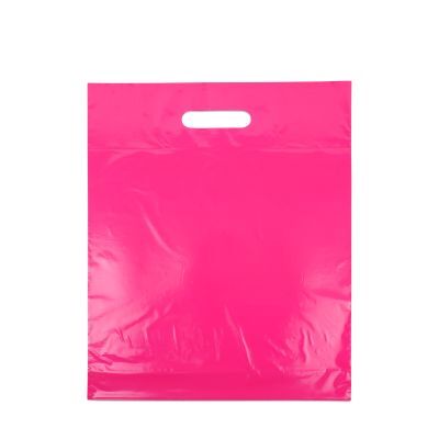 Borse di plastica economiche 35x44+2x4 cm Rosa (400 pz) [FP-DQU197]