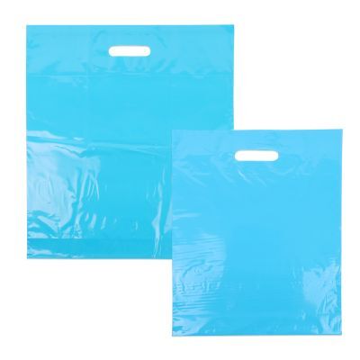 Borse di plastica economiche 45x50+2x4 cm Blu (400 pz) [FP-DQU204]