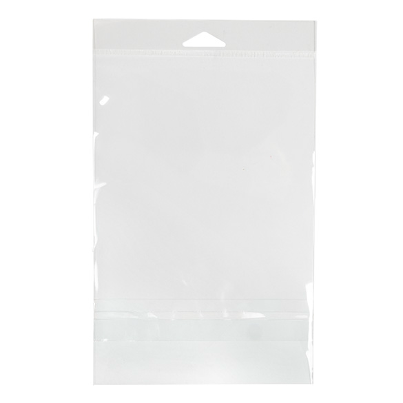 Sacchetti con foro di sospensione 14.8x19.1cm con chiusura di protezione (100 pezzi) [HB7B2PC]