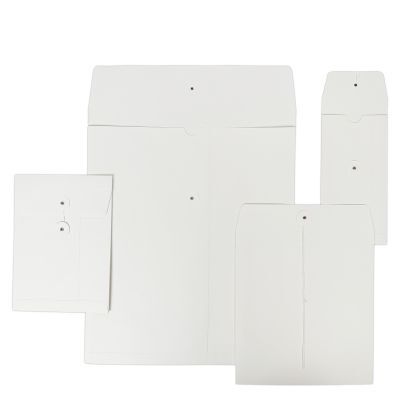 Portafatture in carta con chiusura giapponese 11x22+2x1,25 cm Bianco (100 pz) [FP-JGB001]
