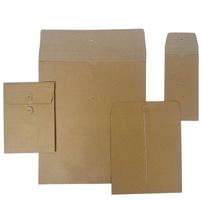 Portafatture in carta con chiusura giapponese 16,5x23+2x1,25 cm Marrone (100 pz) [FP-JGB006]