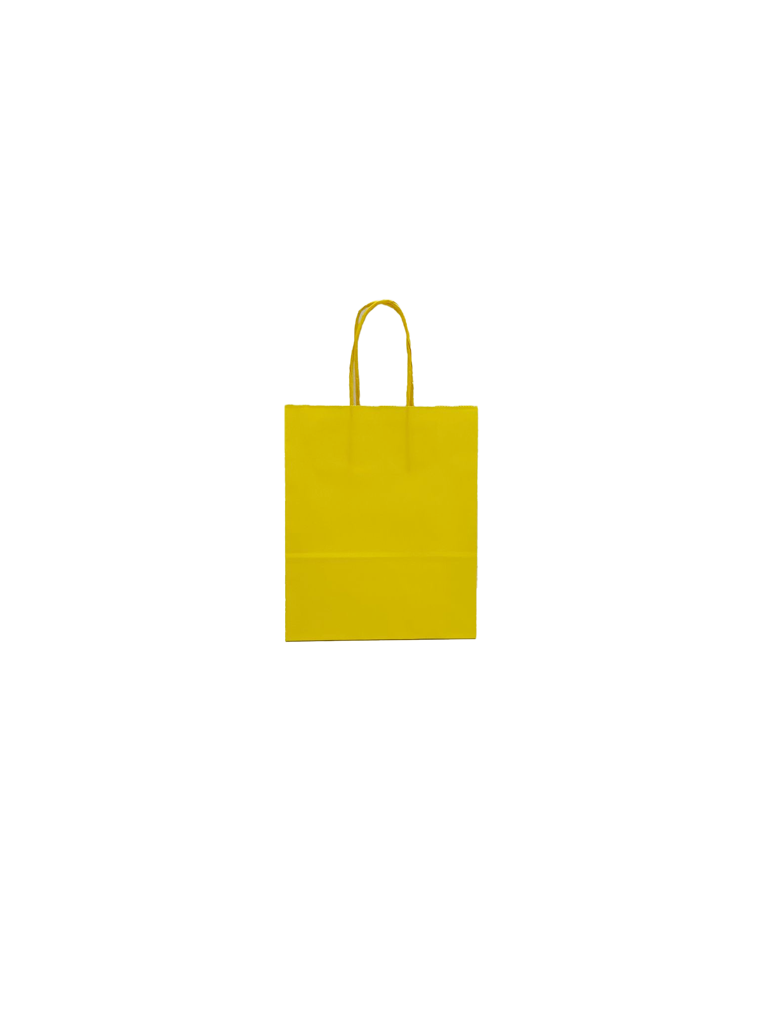 Shopper di carta color giallo 18+8x22cm Kraft 90 grammi (50 pezzi) [PAM1822Y]