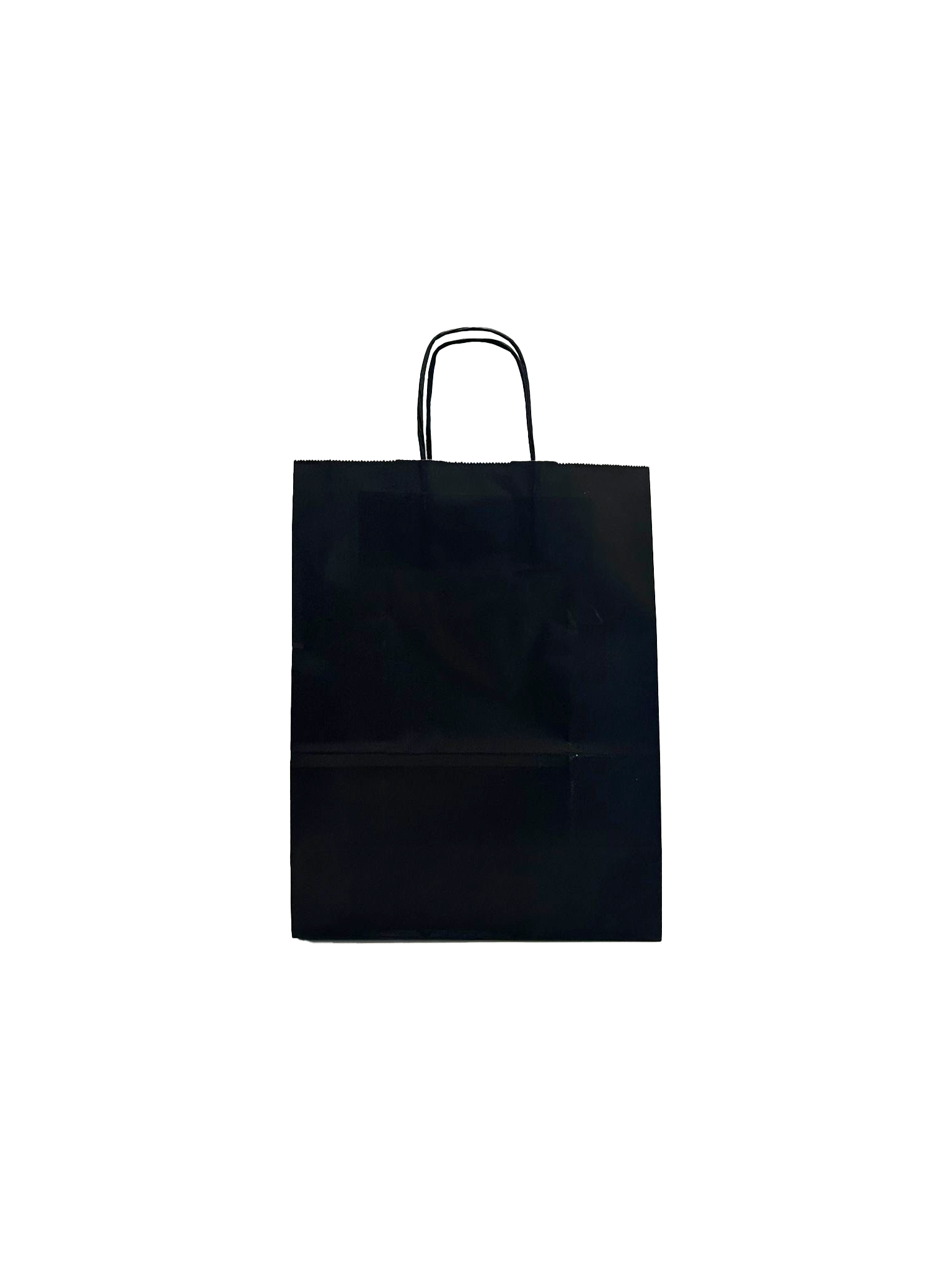 Shopper di carta nera 24+12x31cm Kraft 100 grammi (50 pezzi) [PAM2231BK]