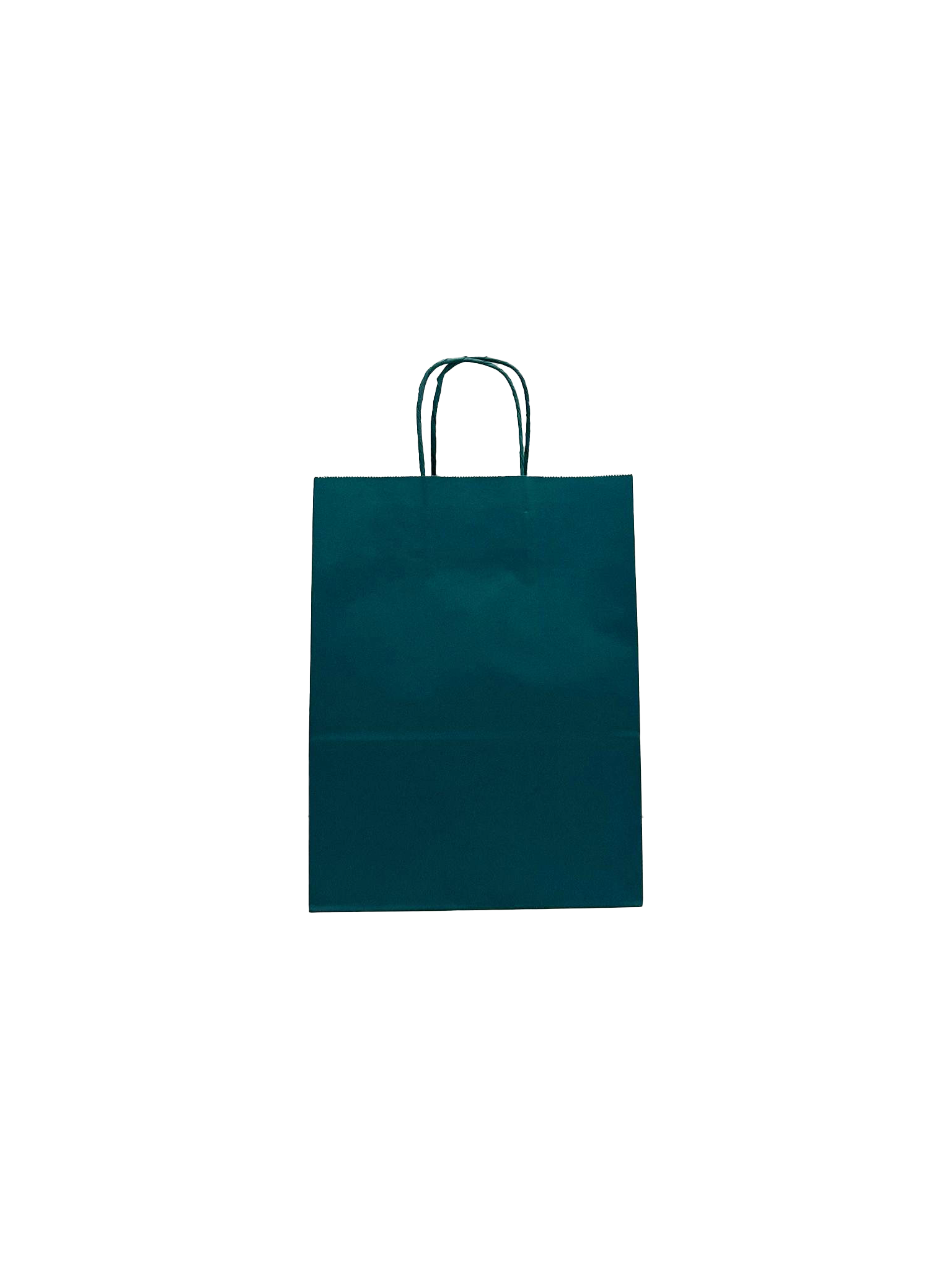 Shopper di carta colore verde scuro 22+10x31cm Kraft 90 grammi (50 pezzi) [PAM2231DKGR]