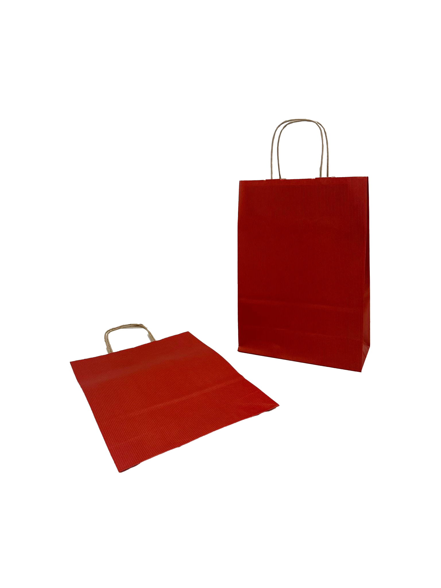 Shopper di carta colore rosso scuro 22+10x31cm Kraft 90 grammi (50 pezzi) [PAM2231DKR]
