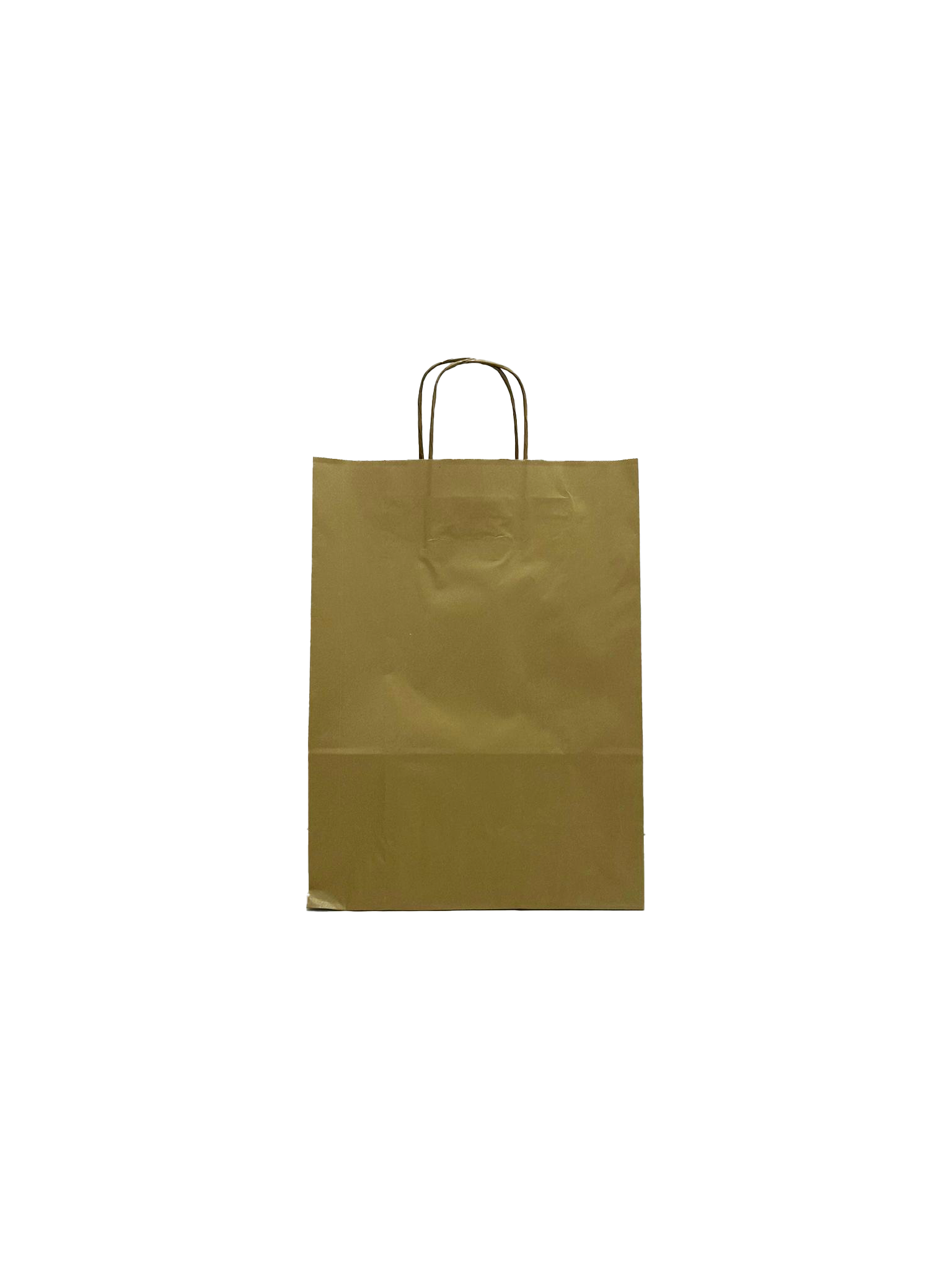 Shopper di carta color oro 32+12x41cm Kraft 100 grammi (50 pezzi) [PAM3241GO]