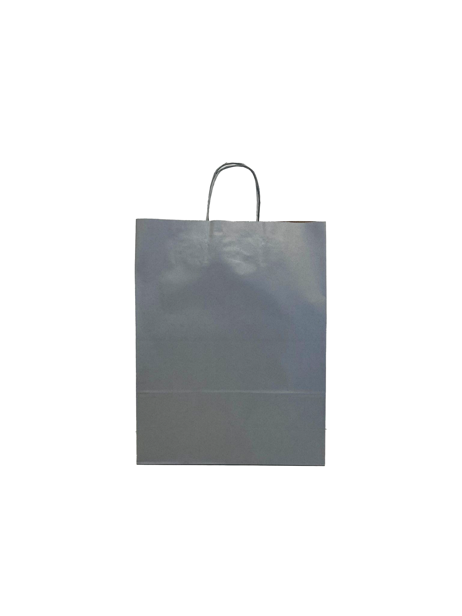 Shopper di carta color argento 32+12x41cm Kraft 100 grammi (50 pezzi) [PAM3241SI]