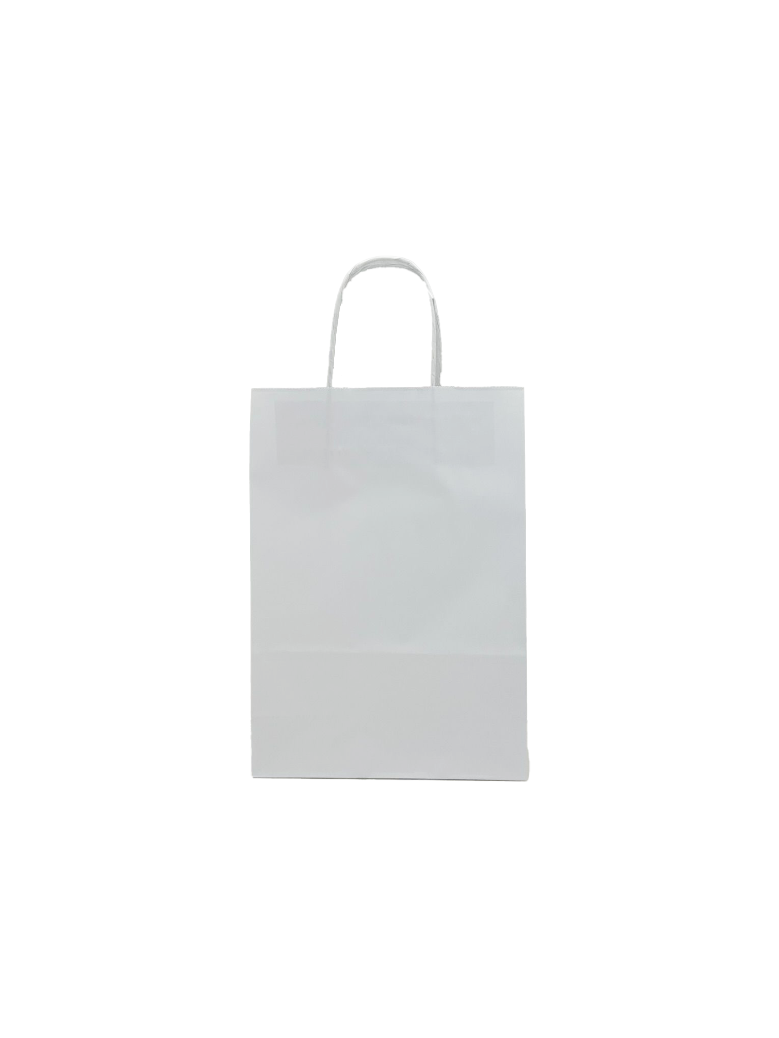 Shopper di carta bianca 22x10x31cm Kraft 90 g/gm con manici cordino (50 pezzi) [PAMW2231]