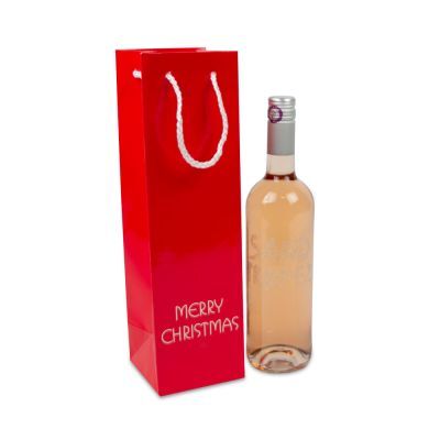Borse natalizie di carta di lusso - Merry Christmas 10+10x35 cm Rosso (100 pz) [FP-TOP992]