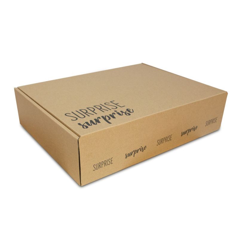 Scatole da spedizione con etichetta di reso - Surprise 43x36x15 cm Marrone (25 pz) [FP-VPD068]