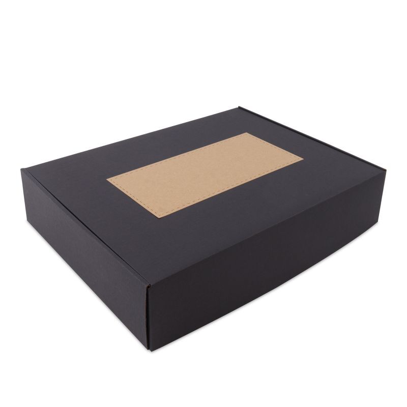 Scatole da spedizione con spazio per la personalizzazione 41,5x30,5x8,5 cm Nero (50 pz) [FP-VPD523]