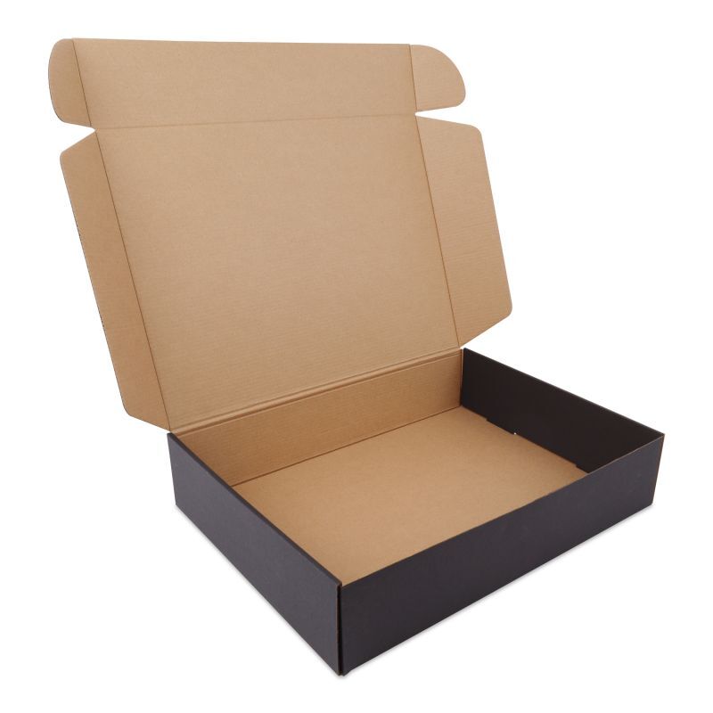 Scatole da spedizione con spazio per la personalizzazione 41,5x30,5x8,5 cm Nero (50 pz) [FP-VPD523]