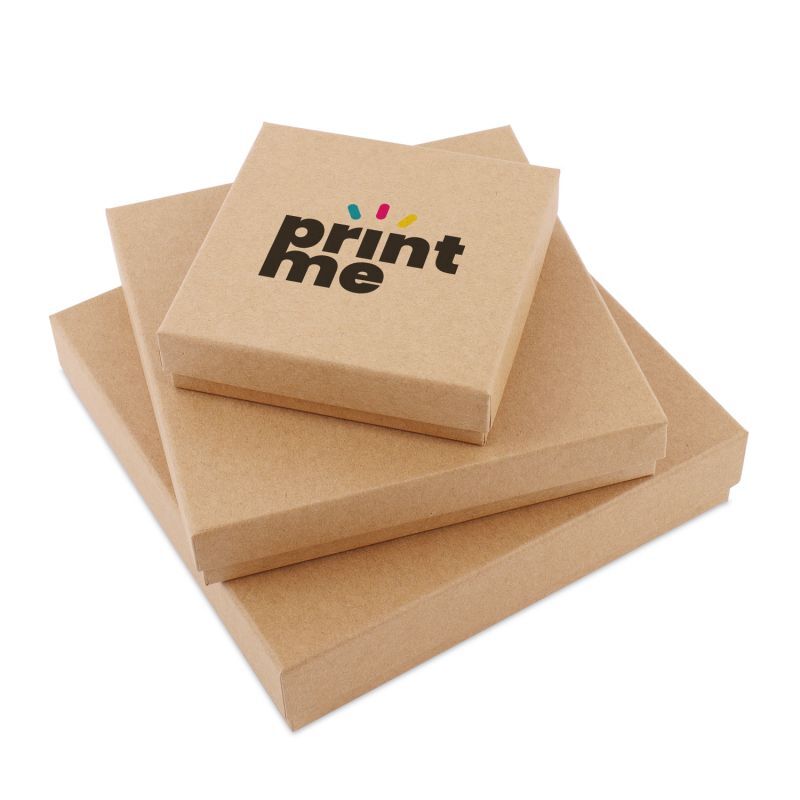 Scatole regalo Kraft con coperchio 20,7x20,7x4,3 cm Marrone (20 pz) [FP-VPL007]