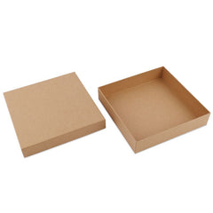 Scatole regalo Kraft con coperchio 20,7x20,7x4,3 cm Marrone (20 pz) [FP-VPL007]