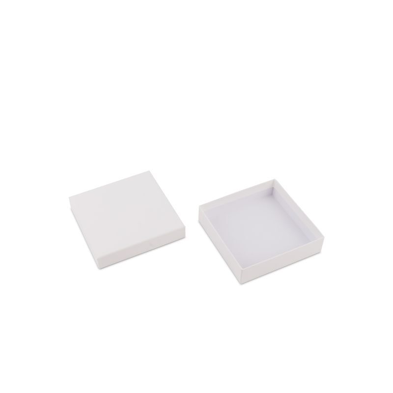 Scatole regalo Kraft con coperchio 12x12x3 cm Bianco (40 pz) [FP-VPL008]