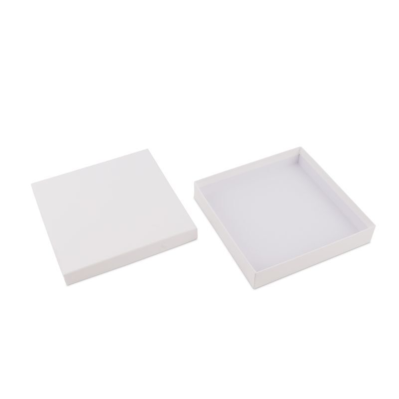 Scatole regalo Kraft con coperchio 17,7x17,7x3,2 cm Bianco (40 pz) [FP-VPL009]