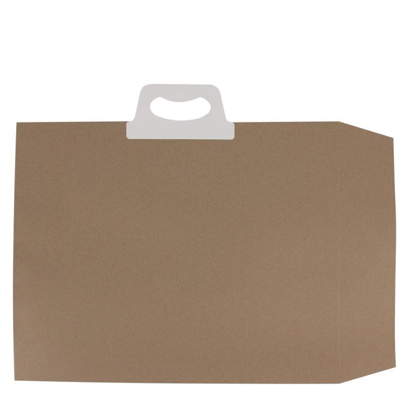 Busta da spedizione in carta riciclata con chiusura a patta 41x46,5+2x4 cm Marrone (100 pz) [FP-VZP017]