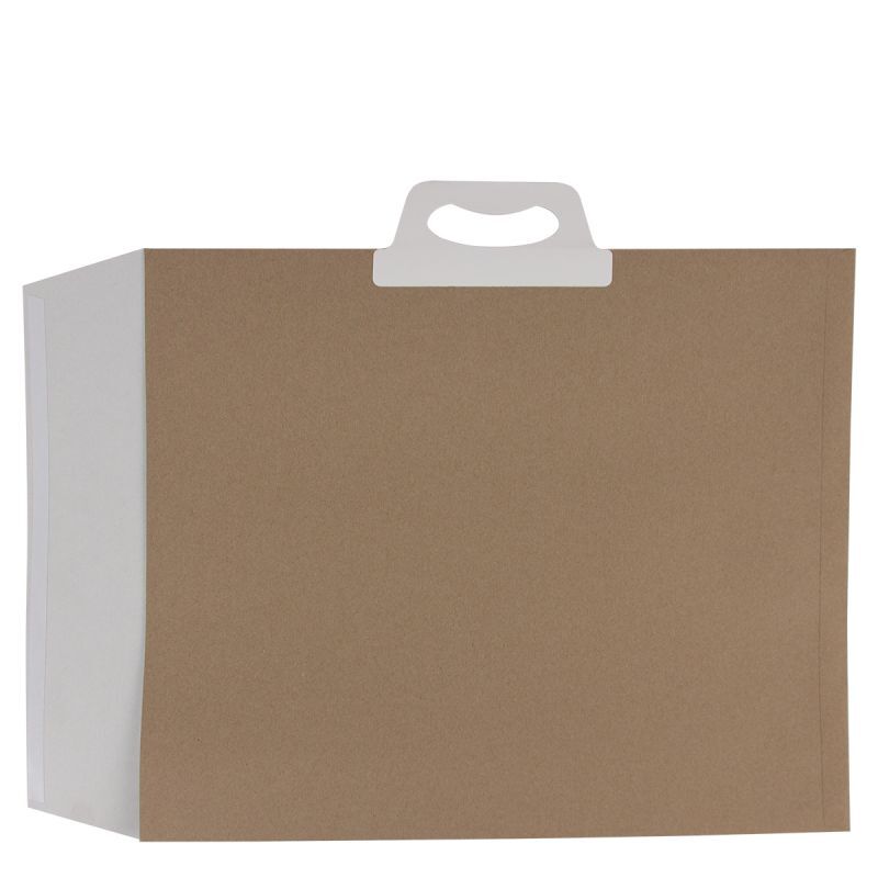 Recycled paper shipping bag with a flap closure