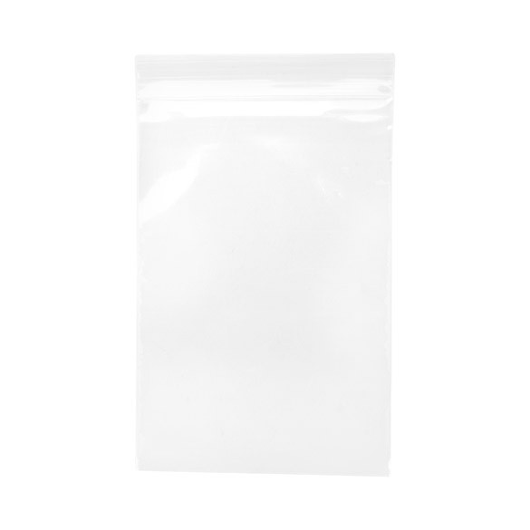 Sacchetto trasparente con chiusura a pressione e foro 10x10cm PE 50 micron (100 pezzi) [2PR44]
