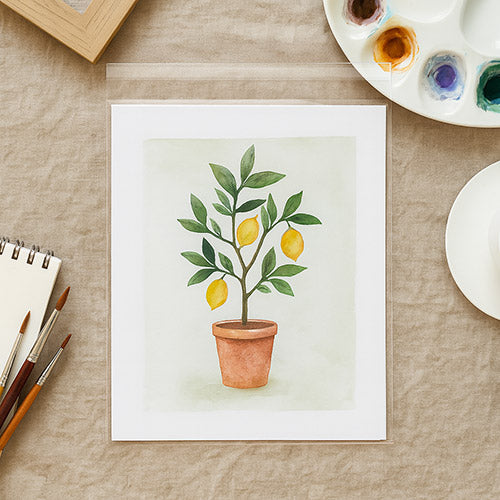 Sacchetto di plastica trasparente 21x25,7cm con chiusura adesiva (100 pezzi) [B108S]