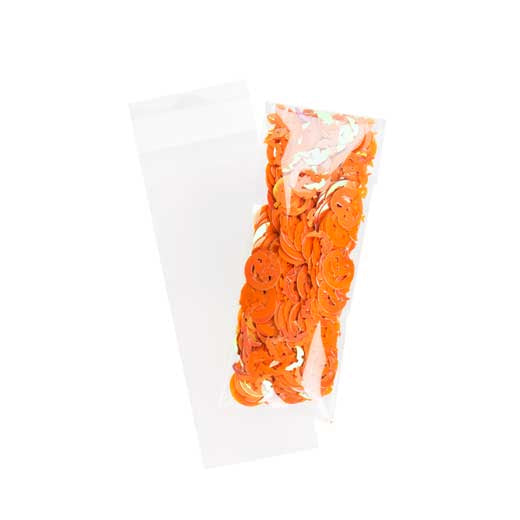 Sacchetto di plastica trasparente 4.8x12.1cm con chiusura adesiva (100 pezzi) [B1X4XL]