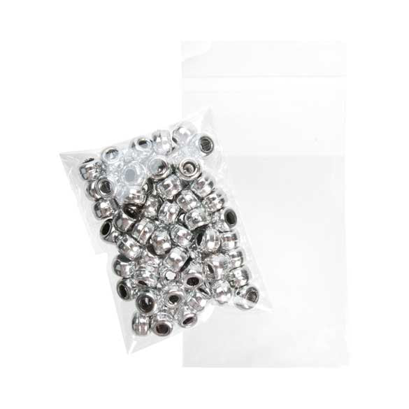 Sacchetto di plastica trasparente 5.5x7.5cm con chiusura adesiva (100 pezzi) [B23]