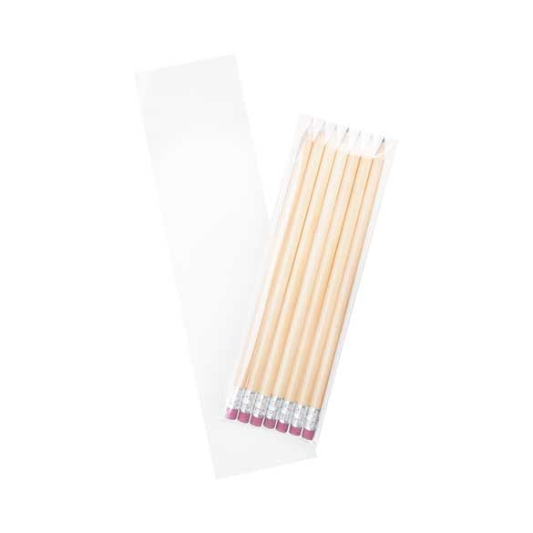 Sacchetto di plastica trasparente 6.5x21.5cm con chiusura adesiva (100 pezzi) [B2X8]