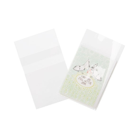 Sacchetto di plastica trasparente 7.5x9.5cm con chiusura adesiva (100 pezzi) [B2XLPC]
