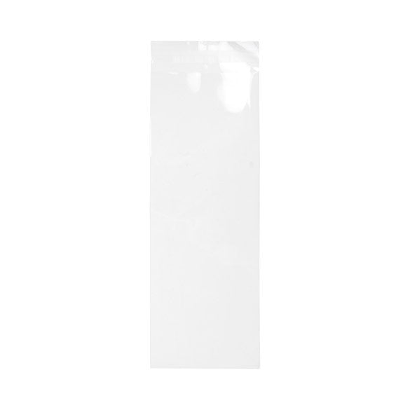 Sacchetto di plastica trasparente 12.4x33.3cm con chiusura adesiva (100 pezzi) [B413]