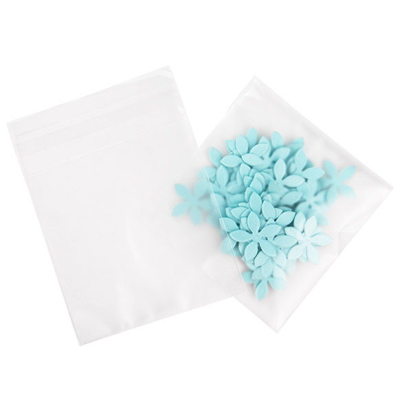 Smerigliato Sacchetto di plastica 10,2x10,2 cm richiudibile (100 pz) [B44F]