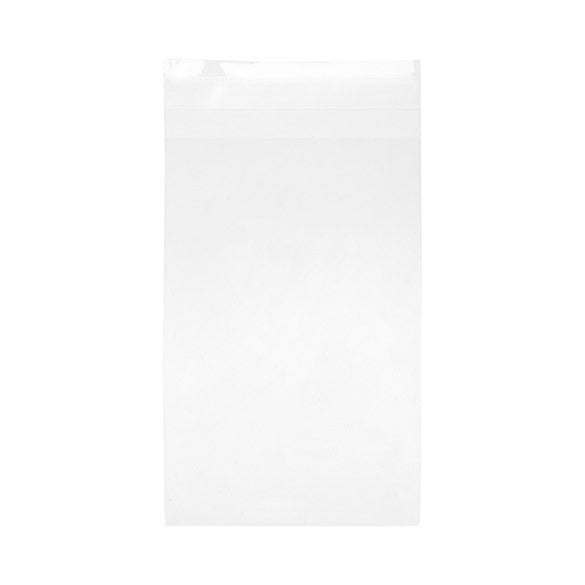 Sacchetto di plastica trasparente 11x17cm con chiusura adesiva (100 pezzi) [B46T]