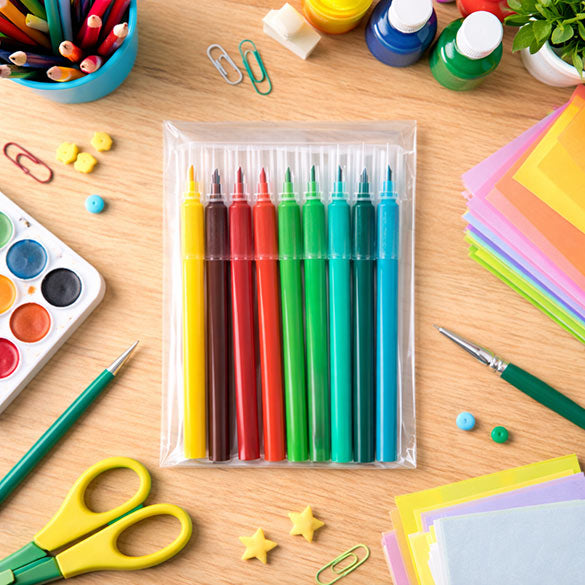 Sacchetto di plastica trasparente 11x17cm con chiusura adesiva (100 pezzi) [B46T]