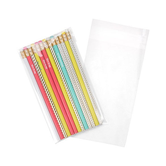 Sacchetto di plastica trasparente 11x19.1cm con chiusura adesiva (100 pezzi) [B47H]