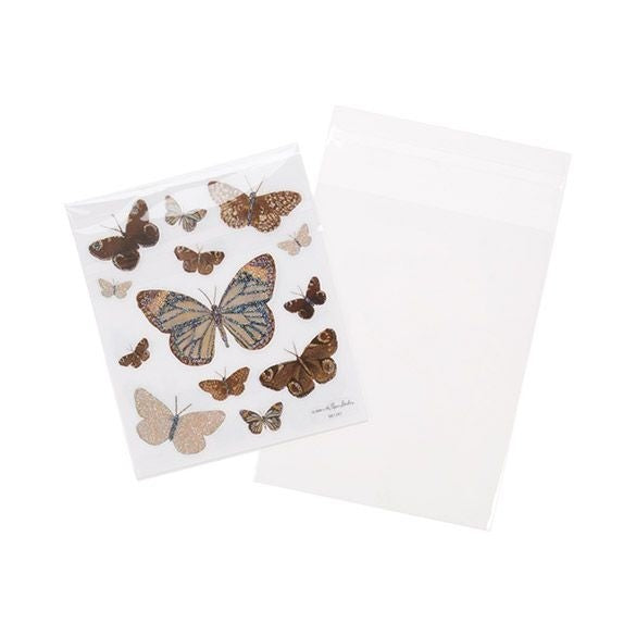 Sacchetto di plastica trasparente 10,8x13,7cm con chiusura adesiva (100 pezzi) [B4B2]