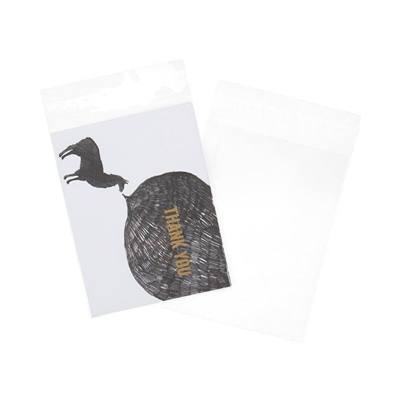 Sacchetto di plastica trasparente 11x14.5cm con chiusura adesiva (100 pezzi) [B4B5]