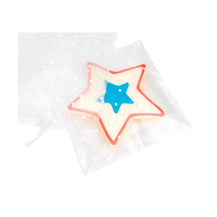 Smerigliato Sacchetto di plastica 12,7x12,7 cm con punti richiudibile (100 pz) [B55FD]