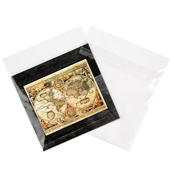 Sacchetto di plastica trasparente 17,6x17,3cm con chiusura adesiva (100 pezzi) [B6X6XPC]